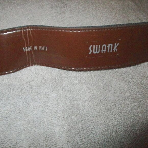 Y2K Swank Denim Embroidered Belt Size 30 Buckle Boho Floral Hippie Western 90s - Picture 7 of 12